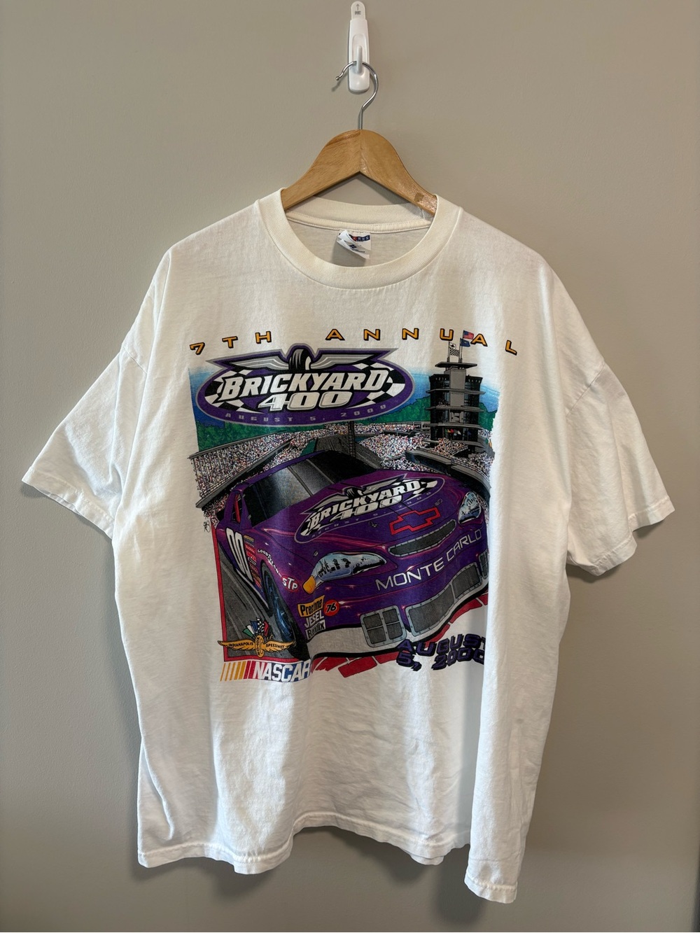 Vintage 2001 NASCAR Brickyard 400 T-Shirt 2XL Indianapolis Speedway Racing